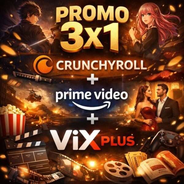 COMBO #1 VIX + PRIME + CRUNCHYROLL